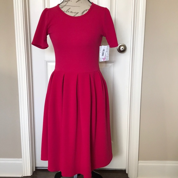 LuLaRoe Dresses & Skirts - ❤️LuLaRoe M Amelia Raspberry NWT❤
